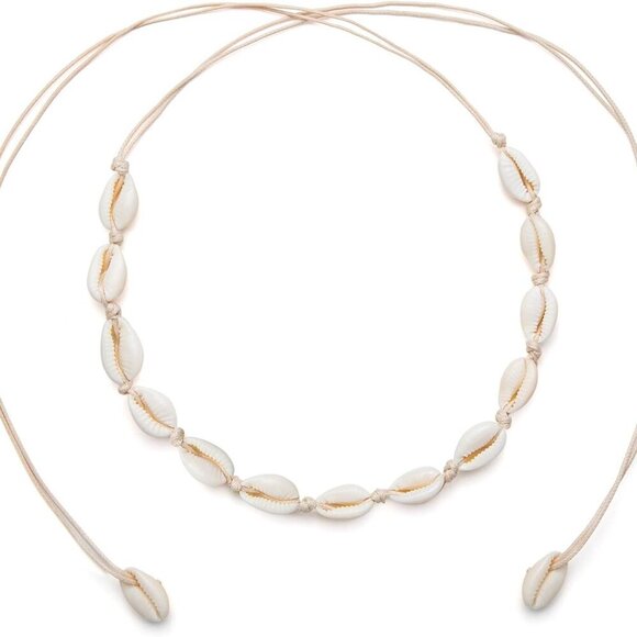 Sea Shell Necklace for Women Summer Beach Natural Cowrie Shell Necklace - Picture 6 of 7